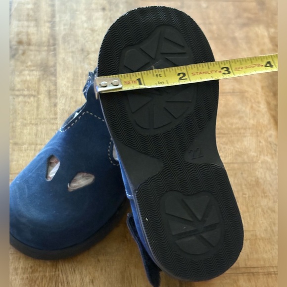 Never worn! Made in Italy Unisex Leather Toddler Shoes-Blue, EU 22 (size 6) - Picture 8 of 8